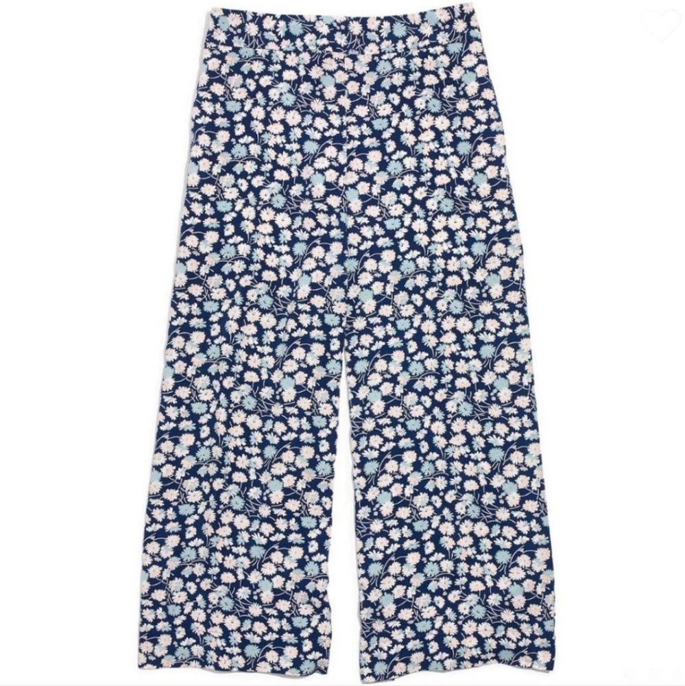 Madewell Huston Pull On Cropped Wide Leg French Pants with Pockets